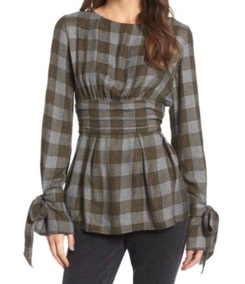 SOMETHING NAVY TREASURE & BOND Long Sleeve Top Size S (Bx 14)